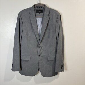 Banana Republic Blazer Jacket Mens 42L Tailored Fit Gray Double Button Cotton